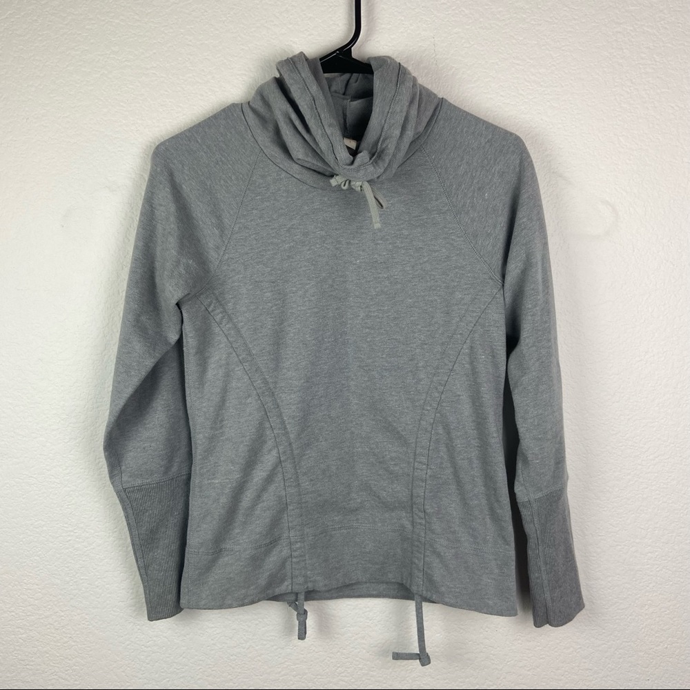 Lucy Brand Grey Pullover Cowl Neck Sweatshirt